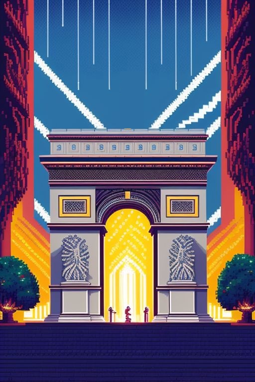 Arc de Triomphe pixel art